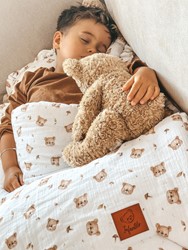 Slika od 2- delna posteljnina Infantilo muslin TEDDY BEAR