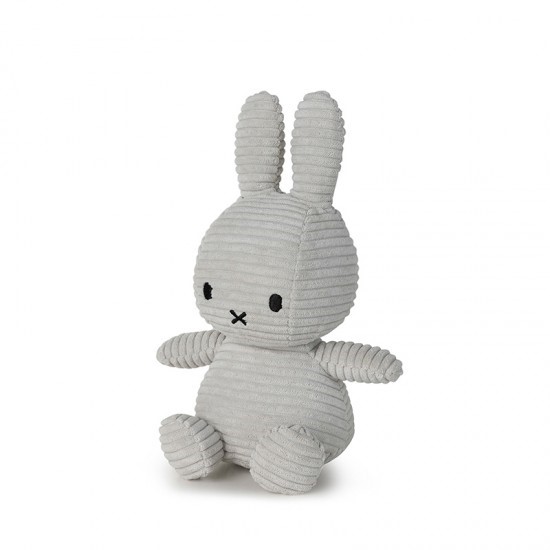 Slika od Miffy zajček mehka igrača Corduroy 23 cm - SOFT GREY