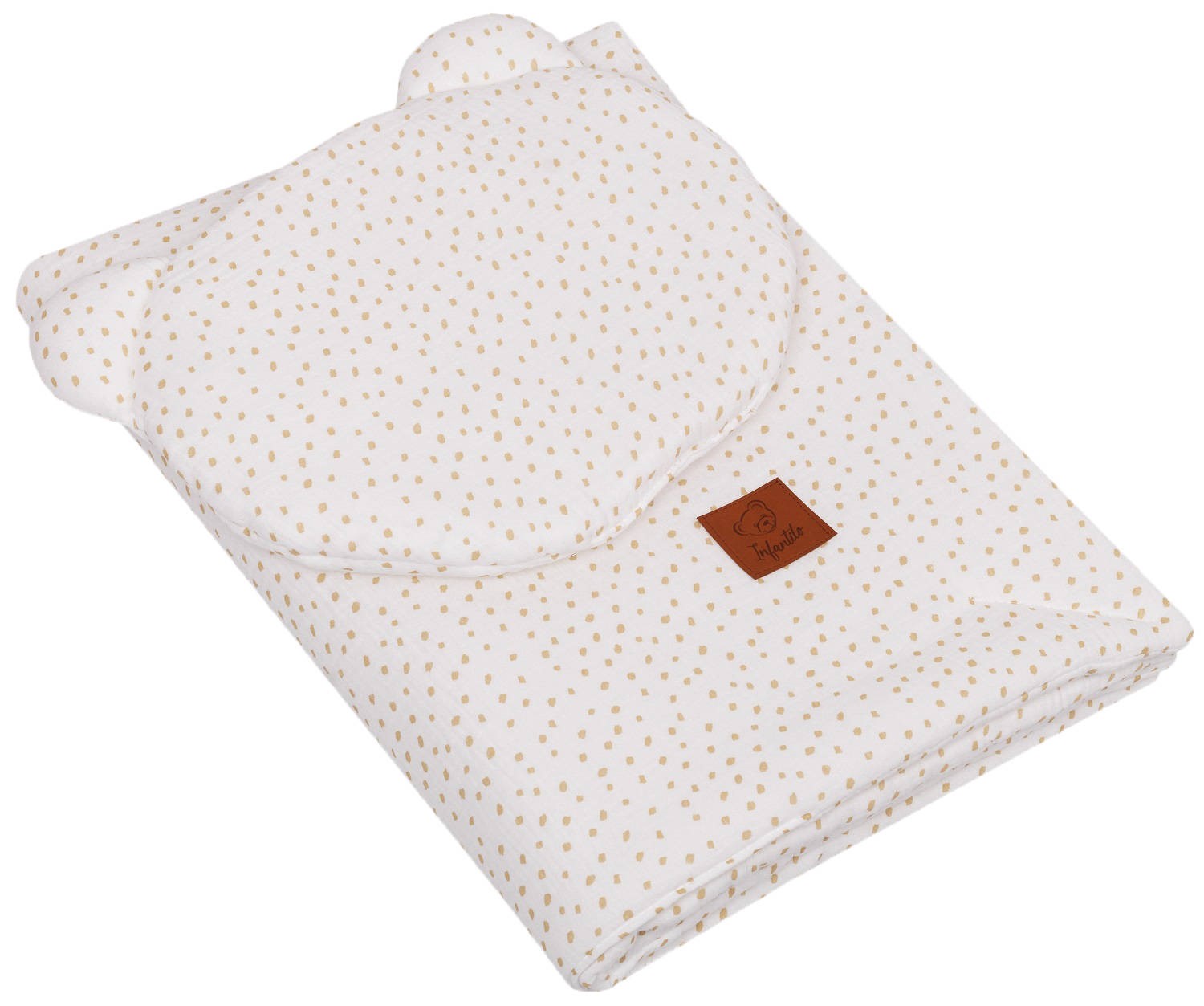 Slika od 2-delna posteljnina muslin teddy WHITE DOTS 70x100